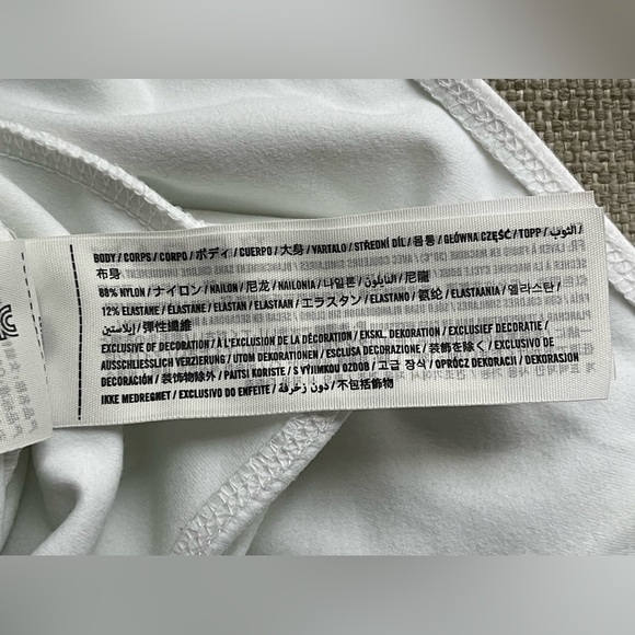 Abercrombie & Fitch Seamless Square Neck Bodysuit In White Size L - Picture 11 of 14